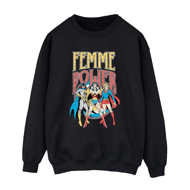 Black - Front - DC Comics Womens-Ladies Femme Power Wonder Woman Sweatshirt
