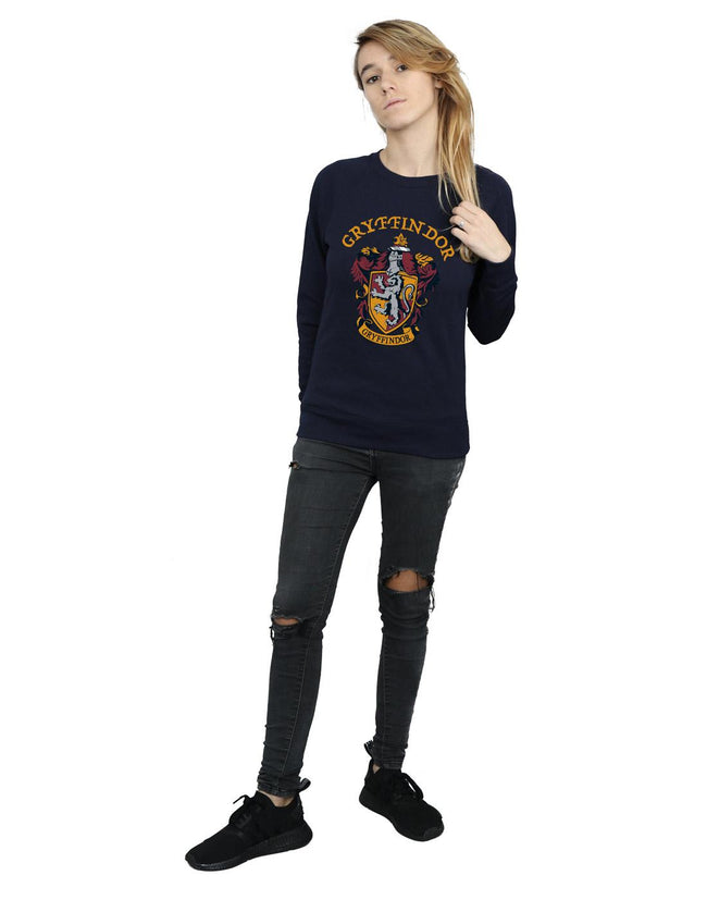 Navy Blue - Lifestyle - Harry Potter Womens-Ladies Gryffindor Cotton Sweatshirt