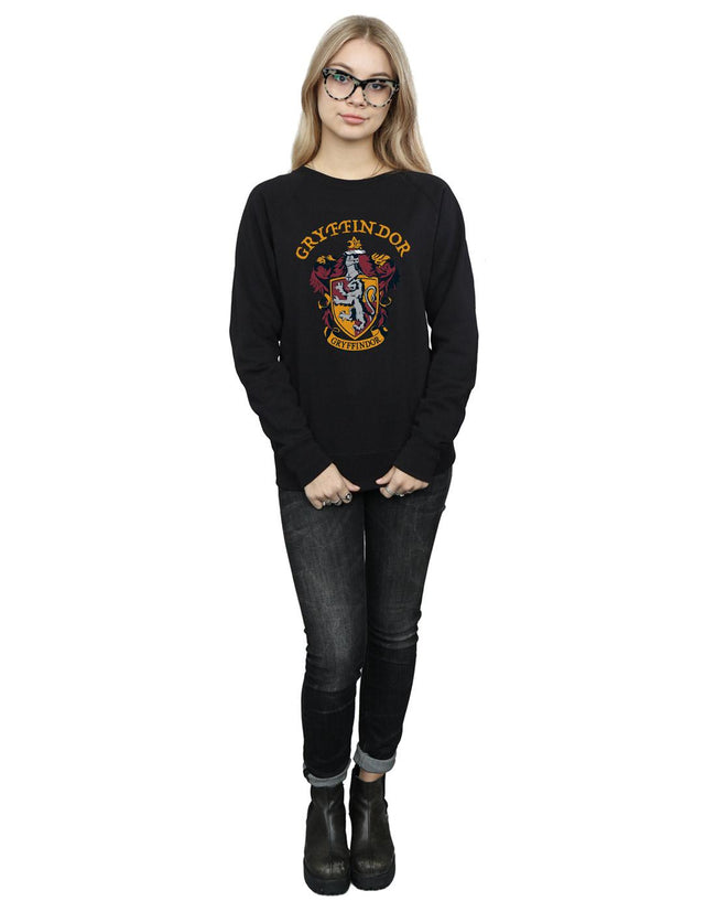 Black - Lifestyle - Harry Potter Womens-Ladies Gryffindor Cotton Sweatshirt