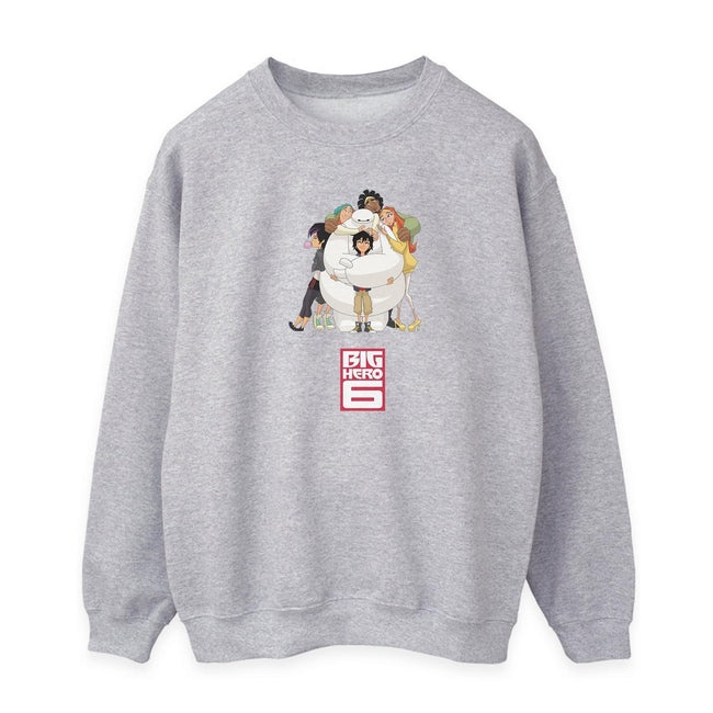Heather Grey - Front - Big Hero 6 Womens-Ladies Baymax Hug Sweatshirt