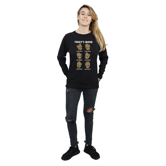 Black - Lifestyle - Guardians Of The Galaxy Womens-Ladies Today´s Mood Groot Sweatshirt