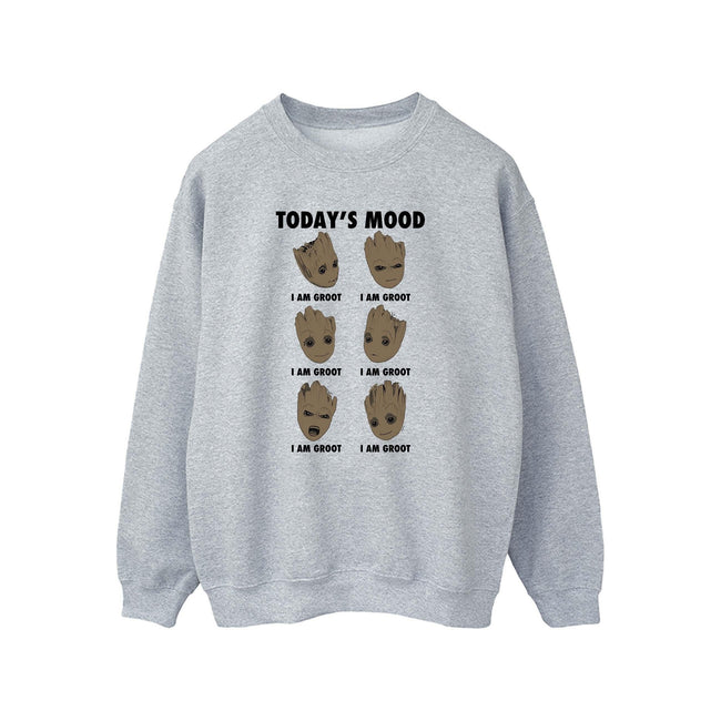 Heather Grey - Front - Guardians Of The Galaxy Womens-Ladies Today´s Mood Groot Sweatshirt