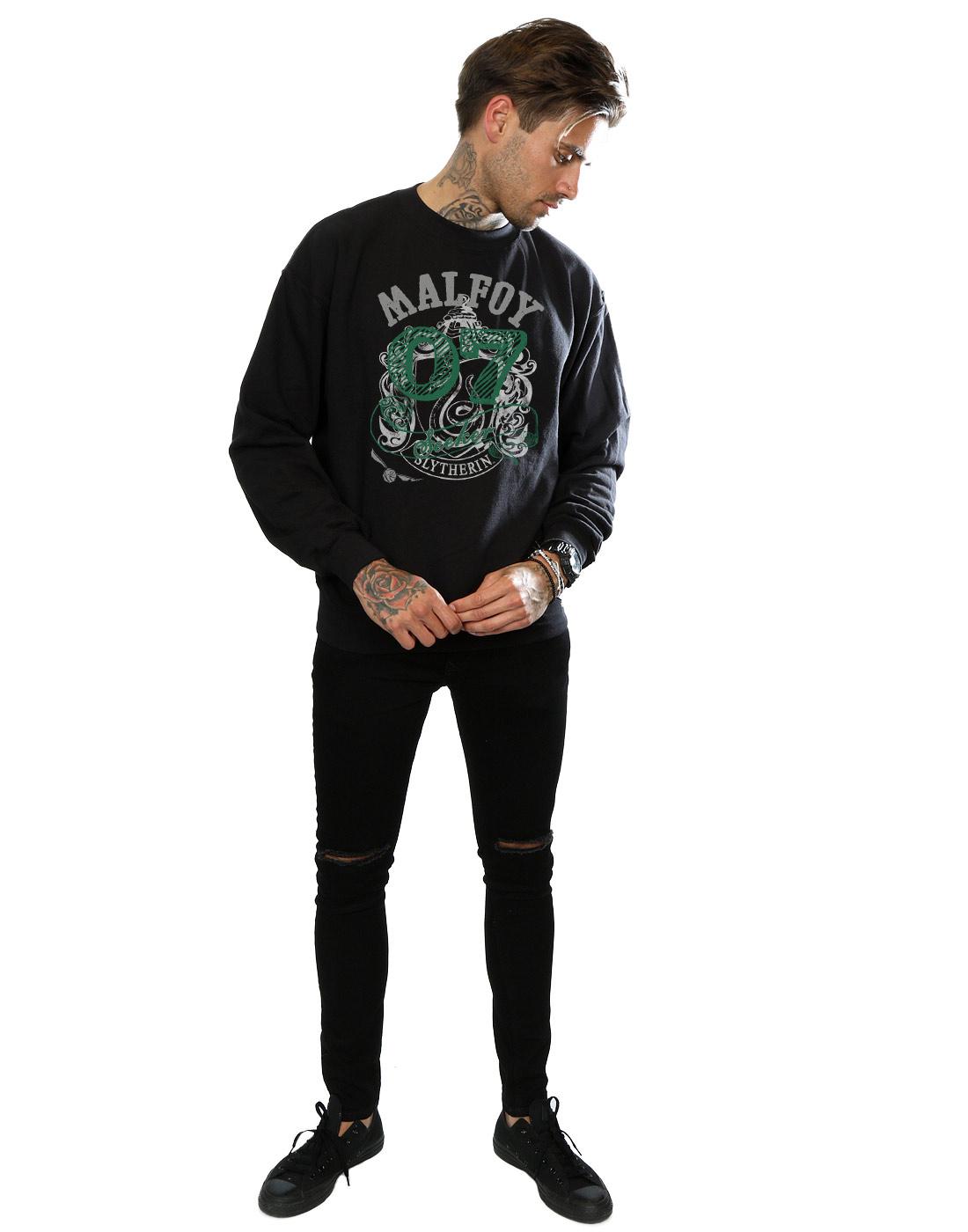 Black - Close up - Harry Potter Mens Seeker Draco Malfoy Sweatshirt