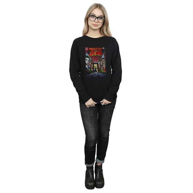 Black - Lifestyle - Batman Womens-Ladies Rogues Gallery Comic Cover Sweatshirt