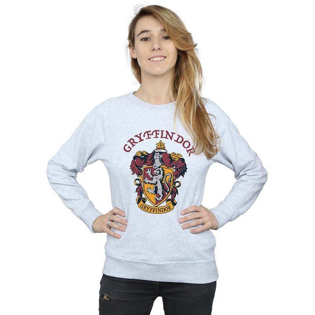 Grey - Side - Harry Potter Womens-Ladies Gryffindor Heather Sweatshirt