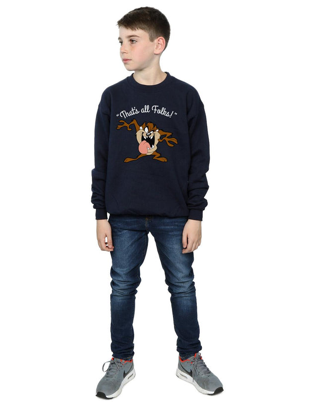 Navy Blue - Lifestyle - Looney Tunes Boys That´s All Folks Tasmanian Devil Sweatshirt