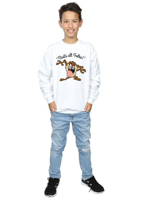 White - Lifestyle - Looney Tunes Boys That´s All Folks Tasmanian Devil Sweatshirt