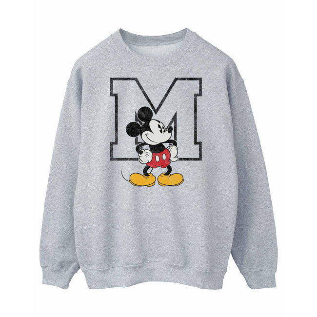 Sports Grey - Front - Disney Mens Classic M Mickey Mouse Sweatshirt