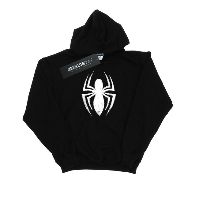 Black - Front - Spider-Man Mens Ultimate Spider Logo Hoodie