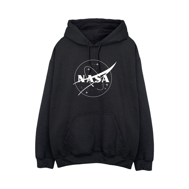 Black - Front - NASA Mens Insignia Logo Hoodie