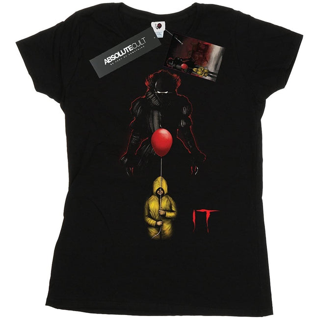 Black-Red-Yellow - Close up - It Unisex Adult Pennywise Shadow T-Shirt