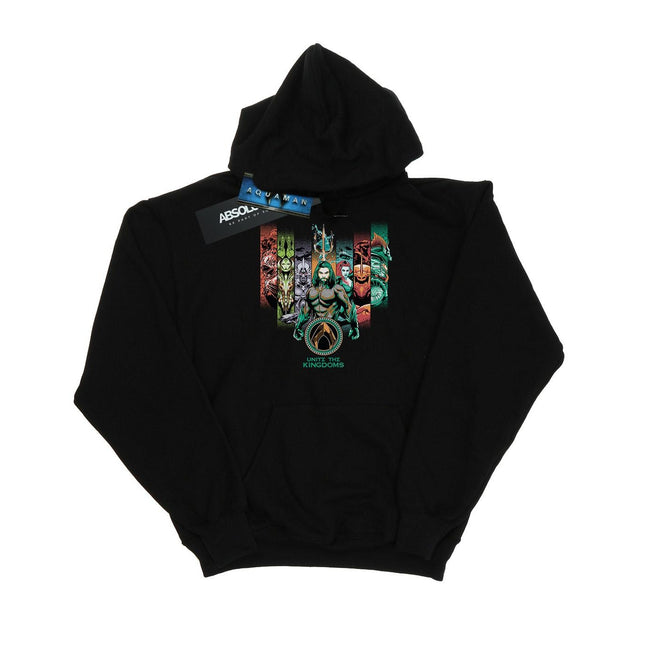 Black - Front - DC Comics Mens Aquaman Unite The Kingdoms Hoodie