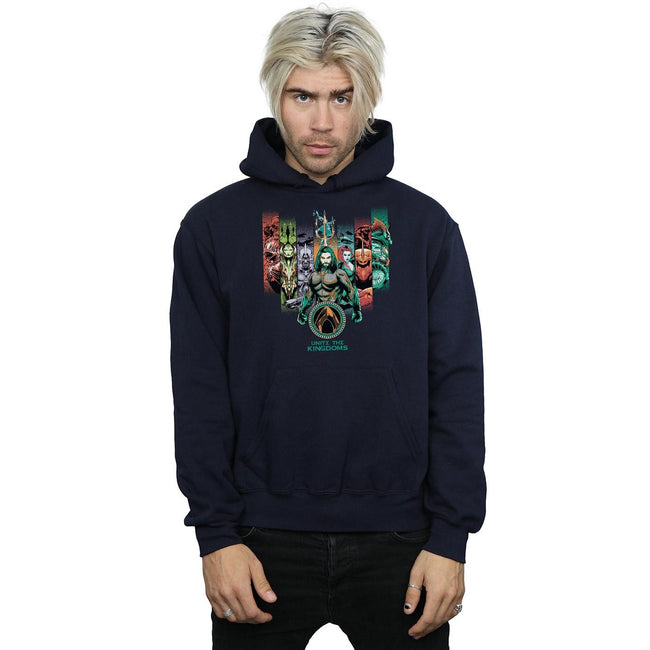 Navy Blue - Back - DC Comics Mens Aquaman Unite The Kingdoms Hoodie
