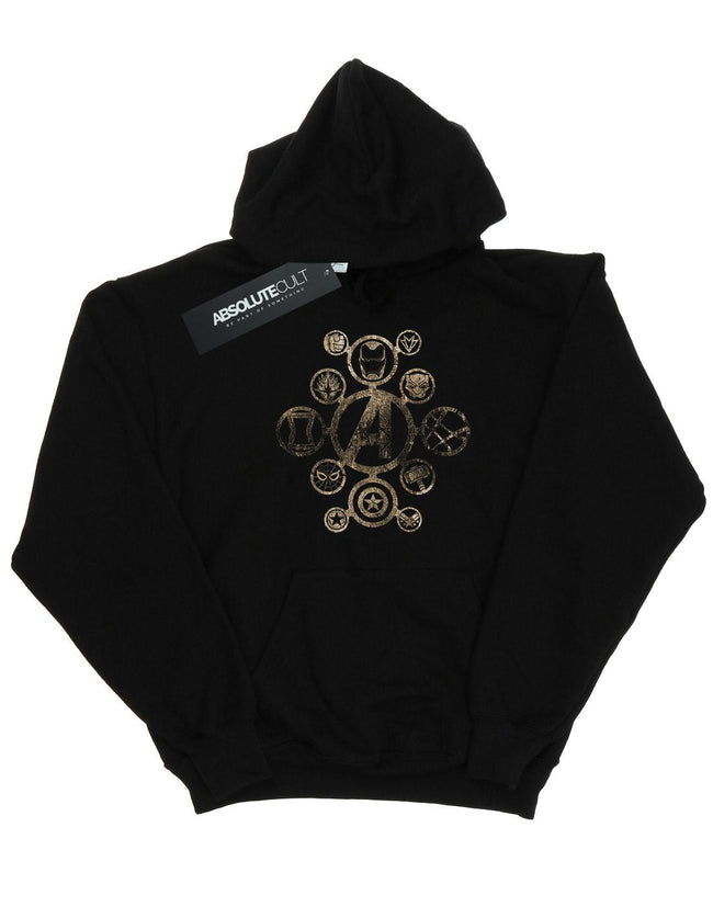 Black - Front - Marvel Mens Avengers Infinity War Icons Hoodie
