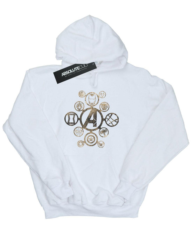 White - Front - Marvel Mens Avengers Infinity War Icons Hoodie