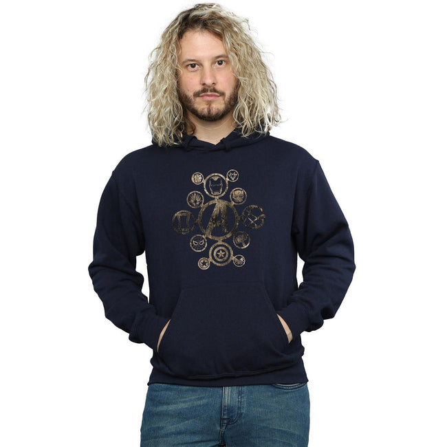 Navy Blue - Back - Marvel Mens Avengers Infinity War Icons Hoodie