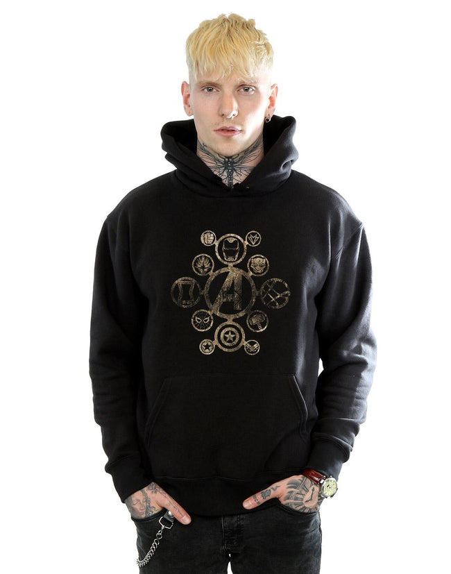 Black - Back - Marvel Mens Avengers Infinity War Icons Hoodie