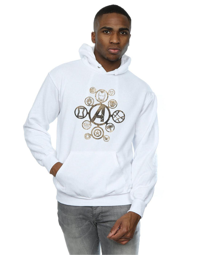White - Back - Marvel Mens Avengers Infinity War Icons Hoodie