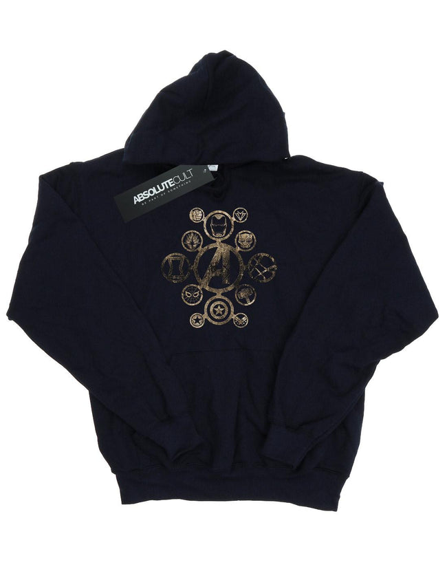 Navy Blue - Front - Marvel Mens Avengers Infinity War Icons Hoodie