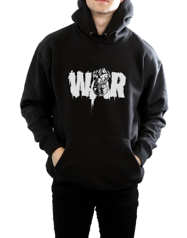 Black - Side - Marvel Mens Avengers Infinity War Fist Hoodie