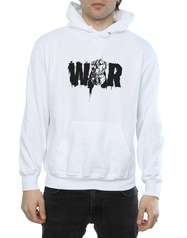 White - Side - Marvel Mens Avengers Infinity War Fist Hoodie