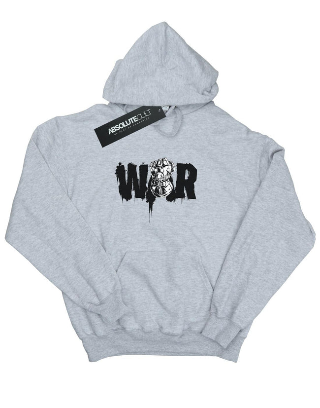 Sports Grey - Front - Marvel Mens Avengers Infinity War Fist Hoodie