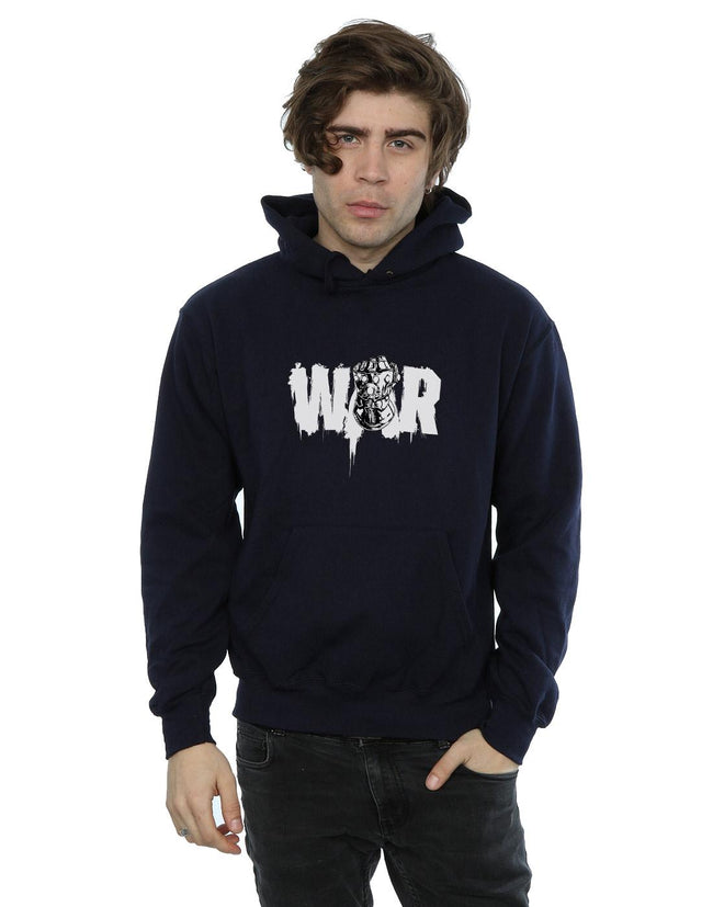 Navy Blue - Back - Marvel Mens Avengers Infinity War Fist Hoodie