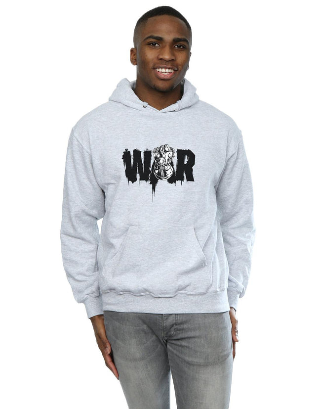 Sports Grey - Back - Marvel Mens Avengers Infinity War Fist Hoodie