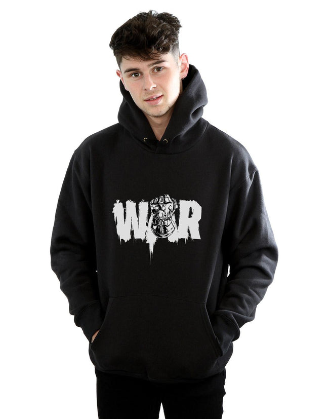 Black - Back - Marvel Mens Avengers Infinity War Fist Hoodie