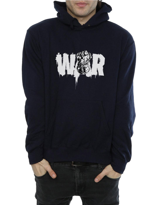 Navy Blue - Side - Marvel Mens Avengers Infinity War Fist Hoodie