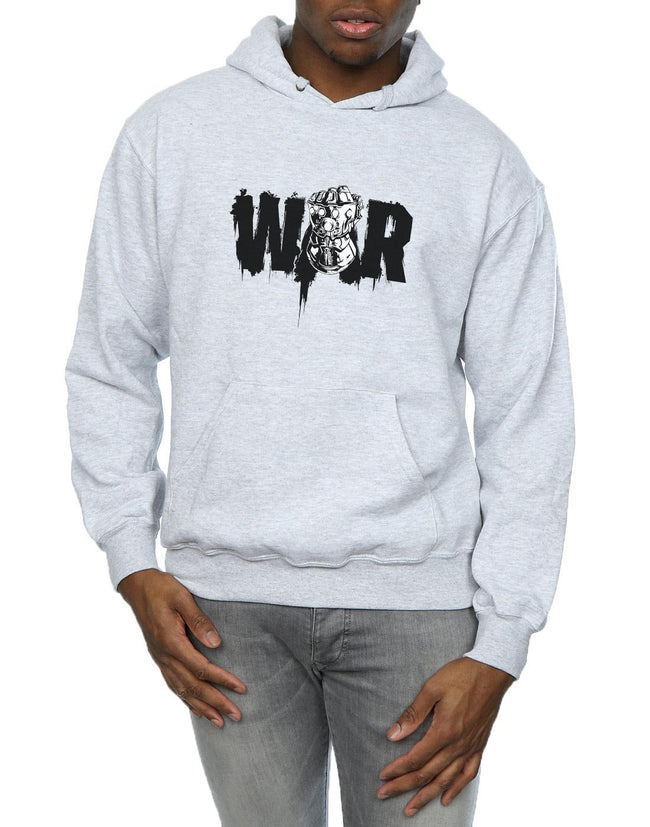 Sports Grey - Side - Marvel Mens Avengers Infinity War Fist Hoodie