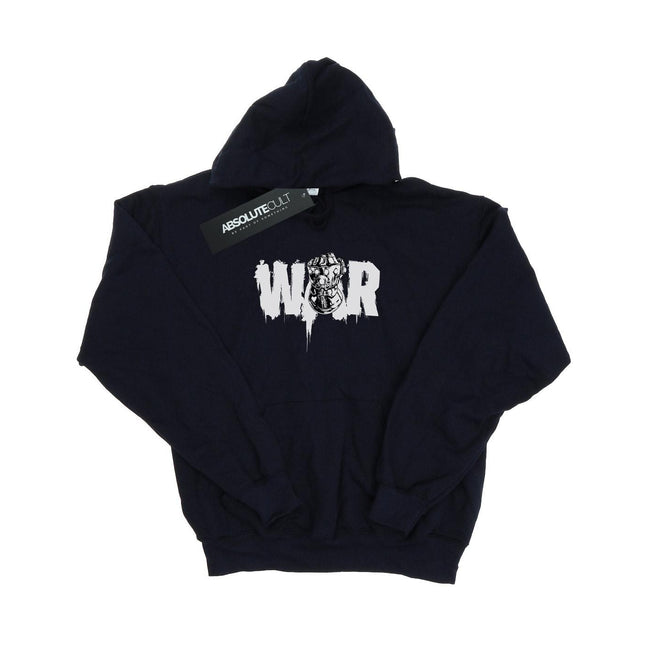 Navy Blue - Front - Marvel Mens Avengers Infinity War Fist Hoodie