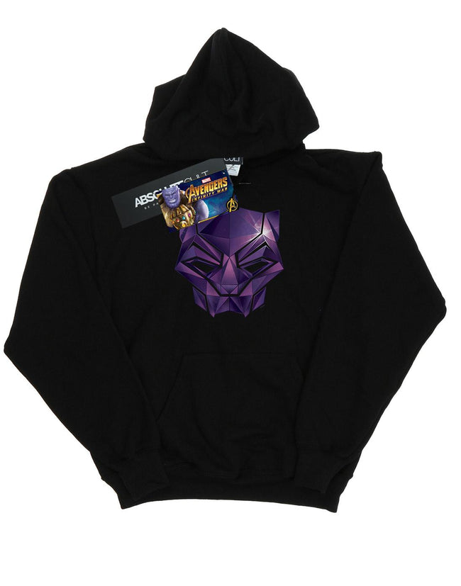 Black - Front - Marvel Mens Avengers Infinity War Black Panther Geometric Hoodie