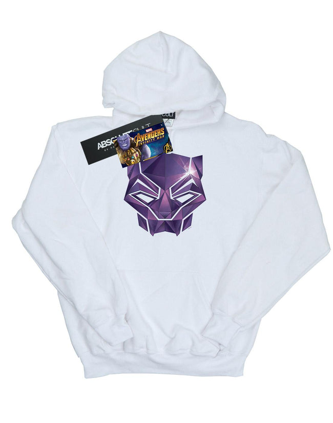 White - Front - Marvel Mens Avengers Infinity War Black Panther Geometric Hoodie