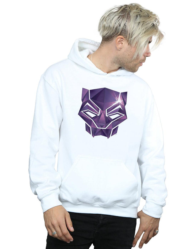 White - Back - Marvel Mens Avengers Infinity War Black Panther Geometric Hoodie