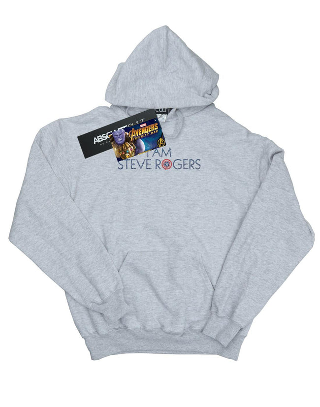 Sports Grey - Front - Marvel Mens Avengers Infinity War I Am Steve Rogers Hoodie