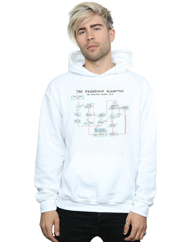 White - Back - The Big Bang Theory Mens Friendship Algorithm Hoodie