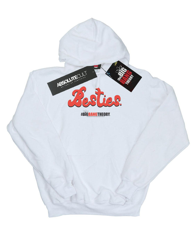 White - Front - The Big Bang Theory Mens Besties Text Hoodie