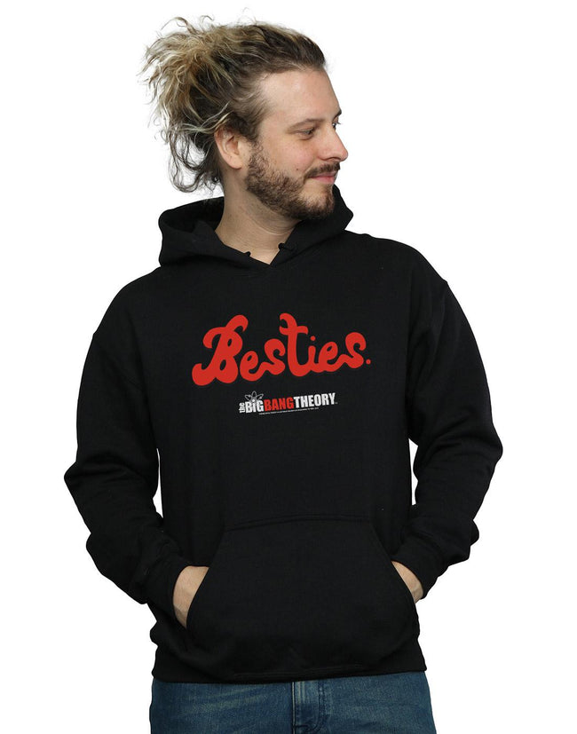 Black - Back - The Big Bang Theory Mens Besties Text Hoodie