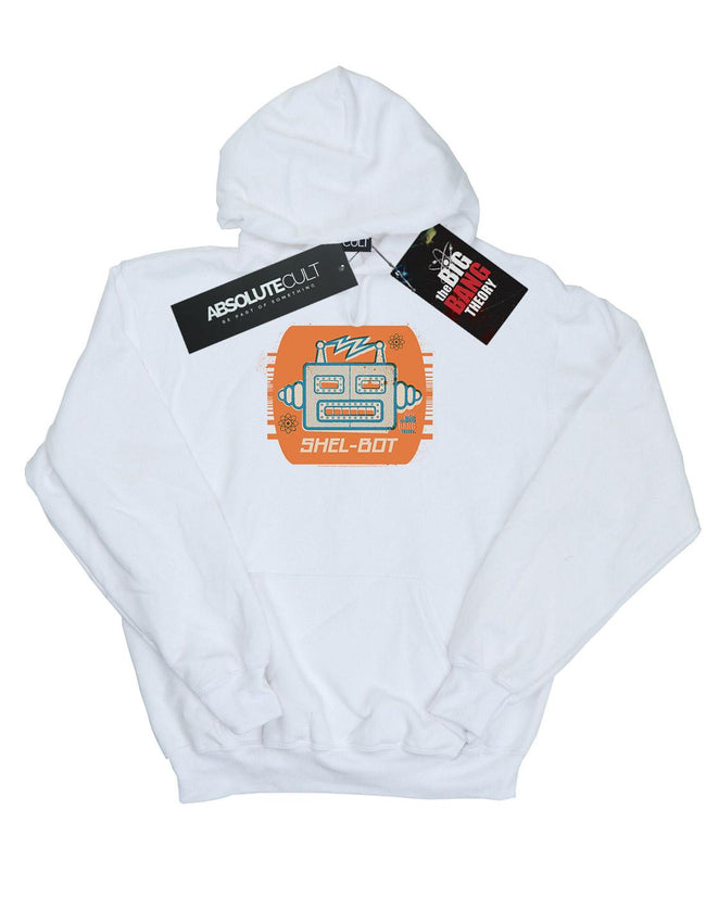 White - Front - The Big Bang Theory Mens Shel-Bot Icon Hoodie