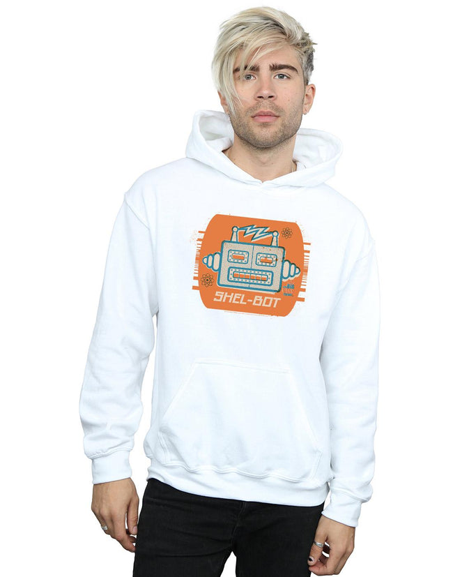 White - Back - The Big Bang Theory Mens Shel-Bot Icon Hoodie