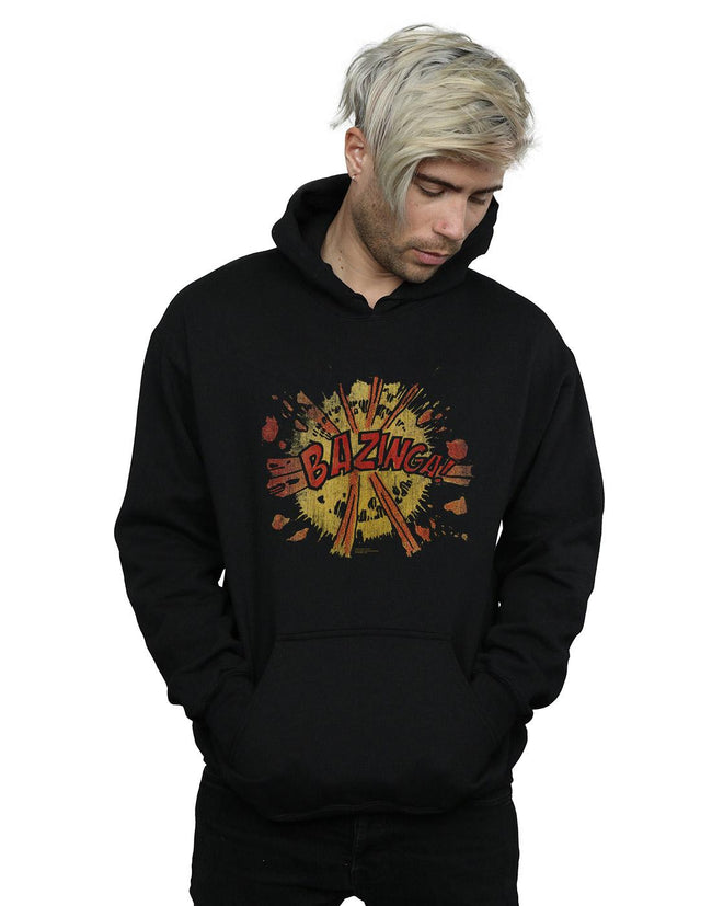 Black - Back - The Big Bang Theory Mens Bazinga Explosion Hoodie