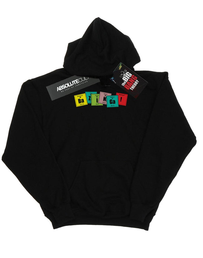 Black - Front - The Big Bang Theory Mens Bazinga Elements Hoodie