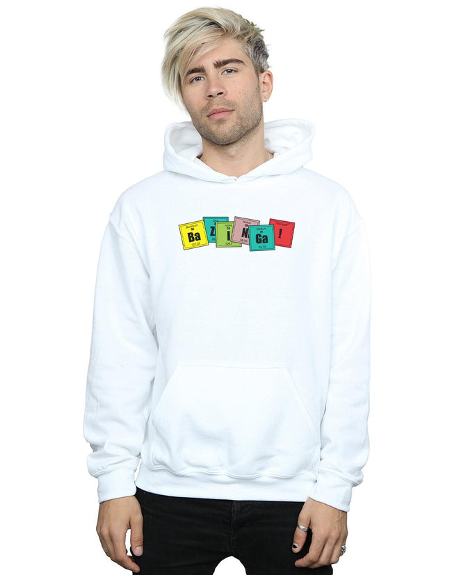 White - Back - The Big Bang Theory Mens Bazinga Elements Hoodie