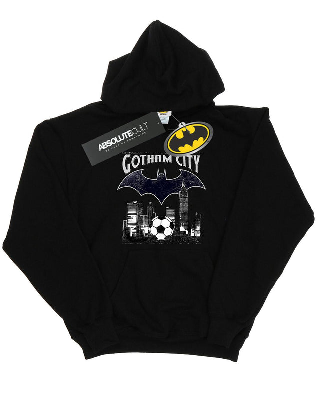 Black - Front - DC Comics Mens Batman Football Gotham City Hoodie