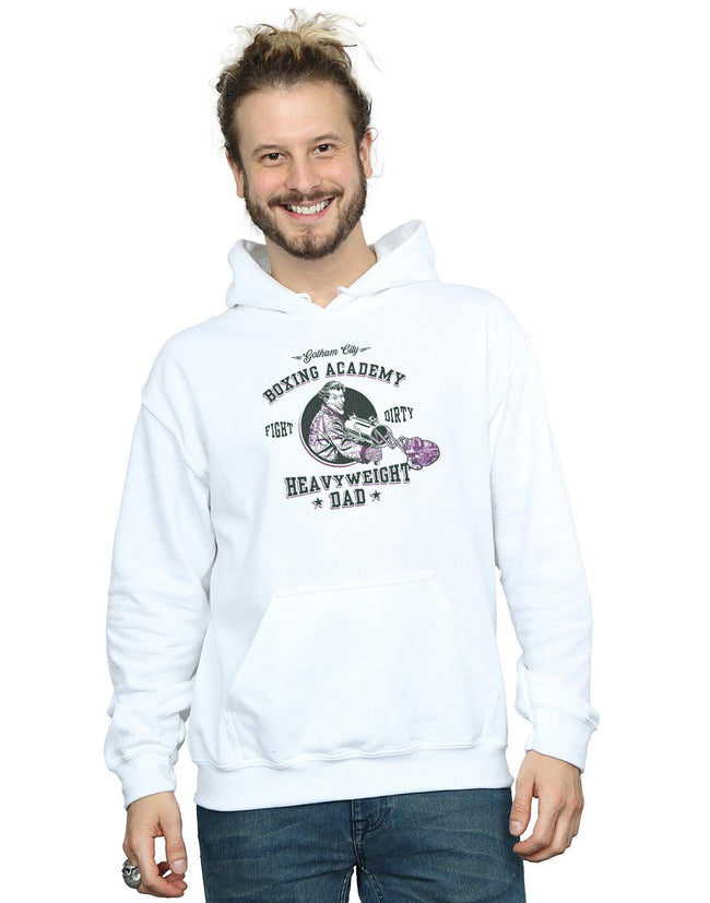 White - Back - DC Comics Mens Batman Heavyweight Dad Hoodie