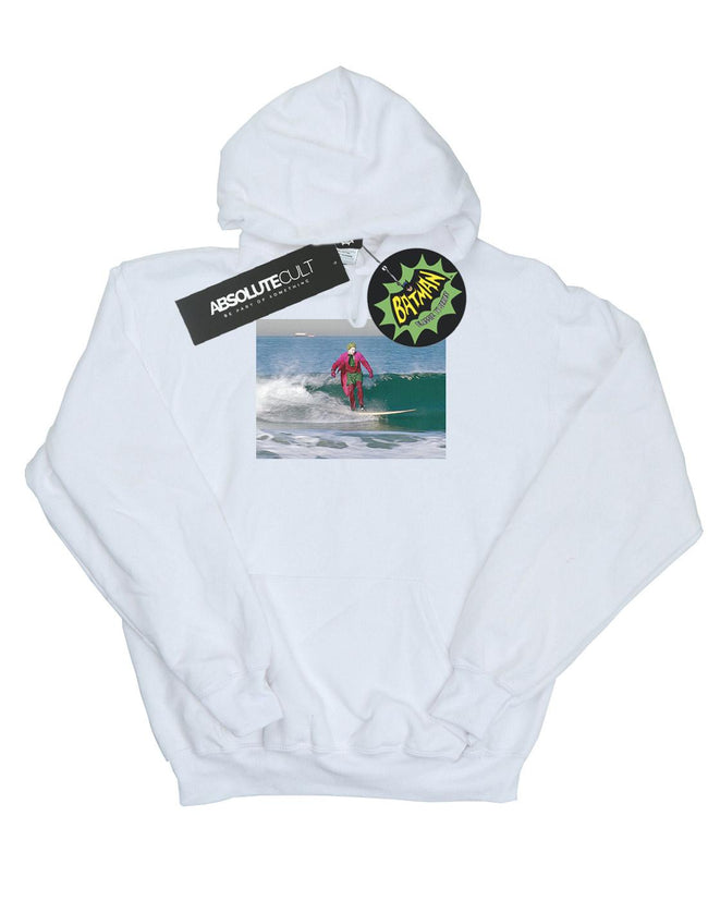 White - Front - DC Comics Mens Batman TV Series Joker Surfing Hoodie