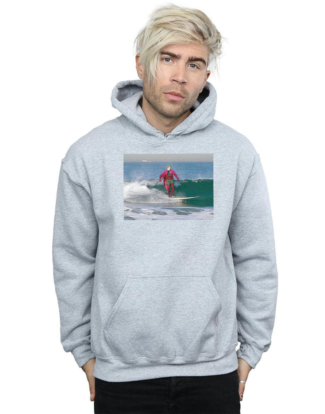 Sports Grey - Back - DC Comics Mens Batman TV Series Joker Surfing Hoodie