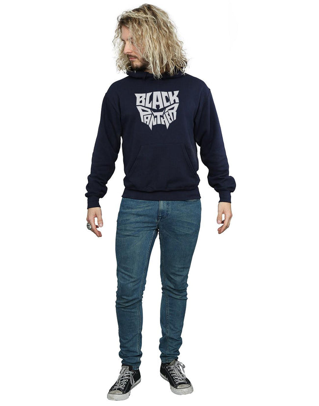 Navy Blue - Lifestyle - Marvel Mens Black Panther Worded Emblem Hoodie