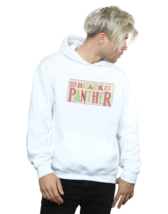 White - Back - Marvel Mens Black Panther Tribal Logo Hoodie